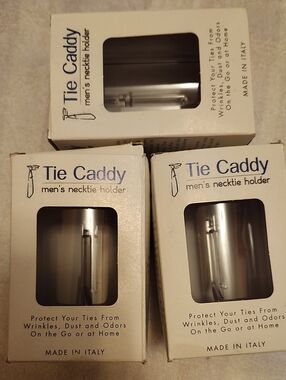 Tie Caddy Men's Necktie Holder in Clear (3 Pack)